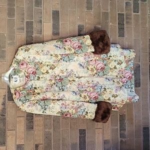 Vintage KB Stella Louise Roy, floral tapestry skirt suit set, size 16